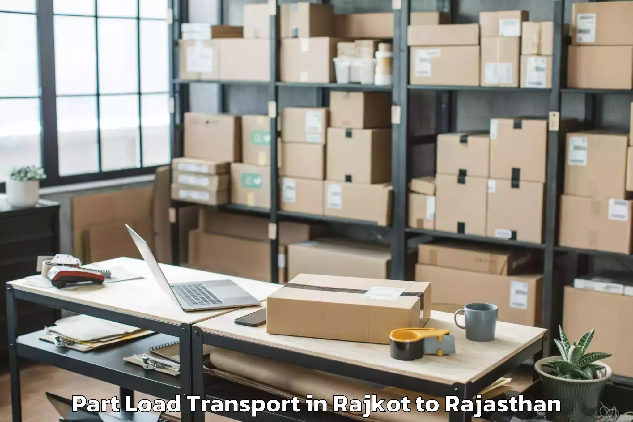 Professional Rajkot to Chomu Part Load Transport